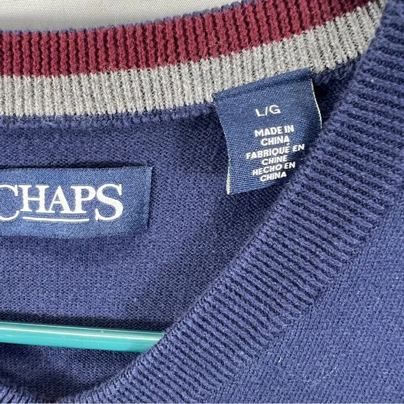 Chaps Navy Blue Men's Sweater Vest 0859 - Picture 4 of 7